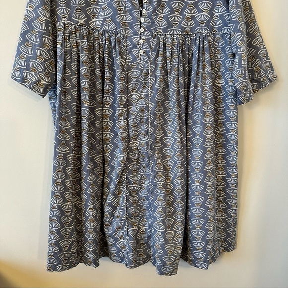 MIRTH-CAFTAN SeaShell Handmade Edition Textile Mini Dress (Size:Small) - Picture 10 of 16